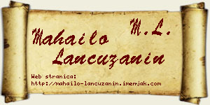 Mahailo Lančužanin vizit kartica